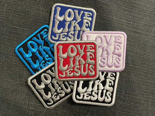LOVE LIKE JESUS - Gospel Patch - Embroidered Patch - Iron/Sew on (60mm)