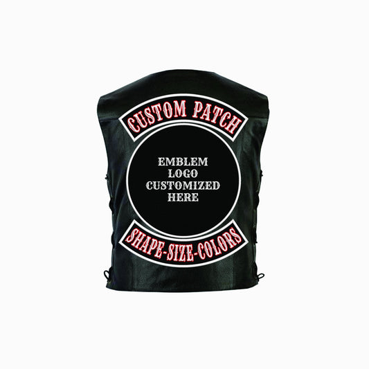 Custom Rocker - 3 Large Patches (Top, Bottom & Central logo)