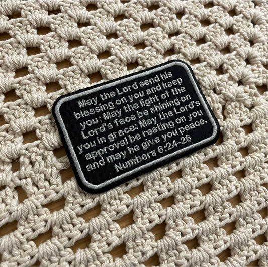 Numbers 6:24-26 - Gospel Patch - Embroidered Patch - Iron/Sew on