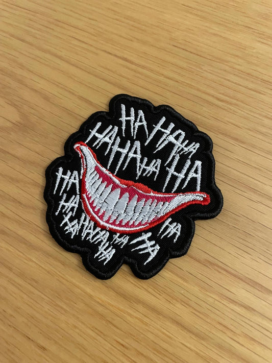 Joker Smile - Embroidered Patch - Iron/Sew on - 85mm