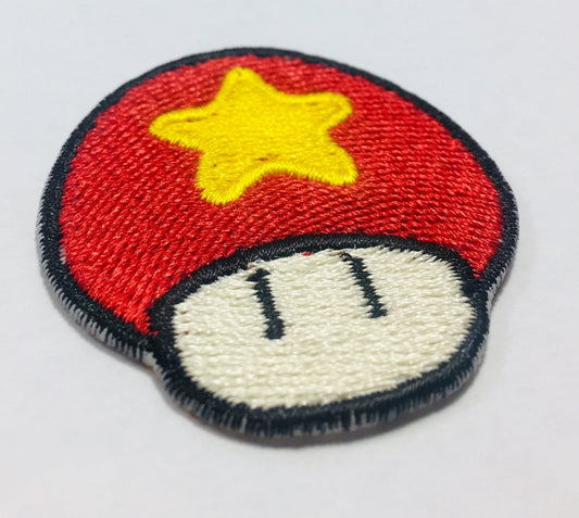 SET of 12 Mini Mushrooms Power Ups - Embroidered Patch Iron/Sew on - 4cm