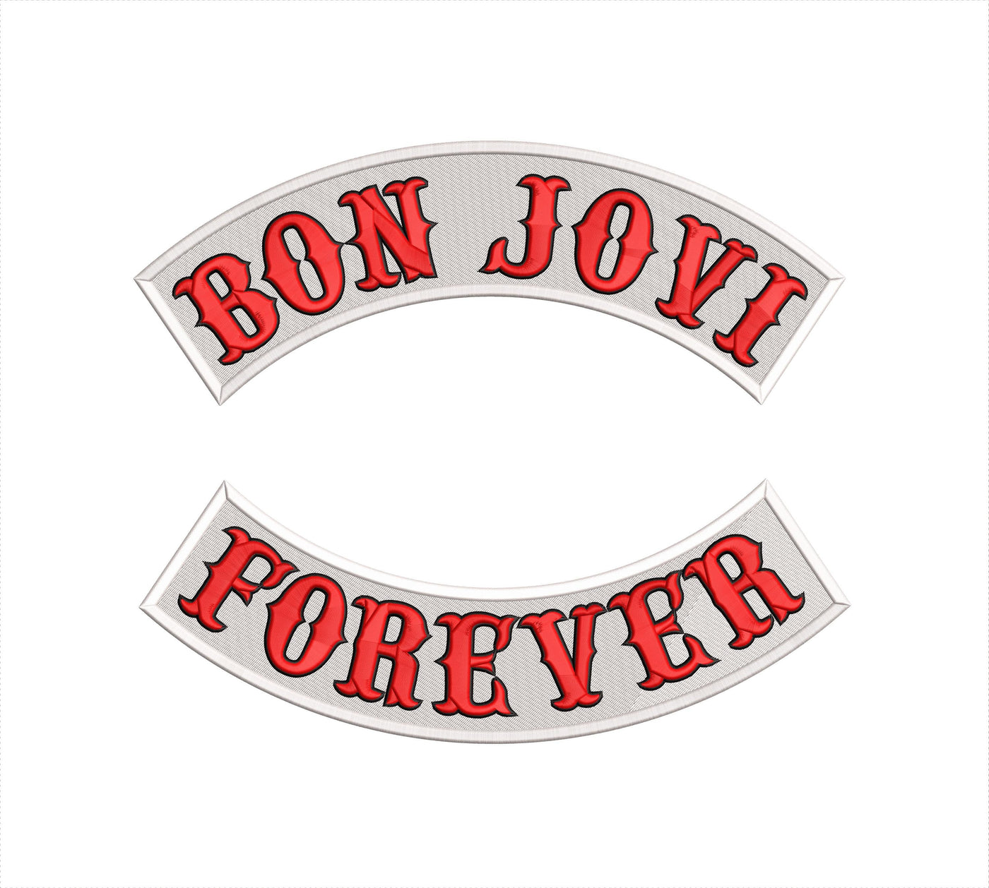 Bon Jov - Inspired Top & Bottom Embroidered Patch 5 Sizes 10" - 15.5"