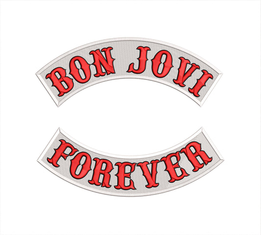 Bon Jov - Inspired Top & Bottom Embroidered Patch 5 Sizes 10" - 15.5"