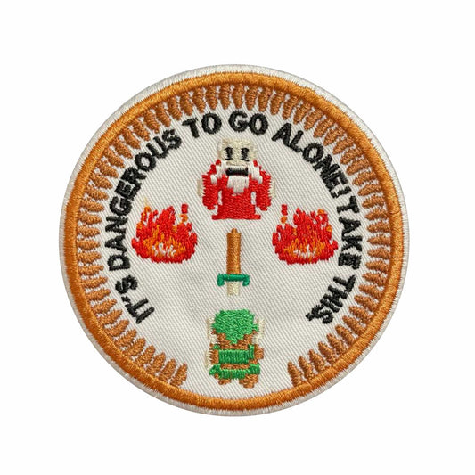 It's Dangerous To Go Alone - Embroidered Patch - Iron/Sew on - 85mm