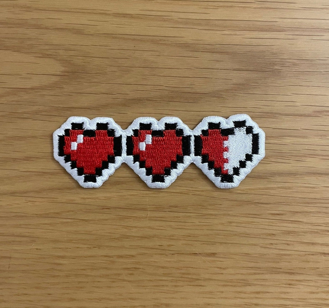 8Bit Pixel Hearts - Many Colors - 100% Embroidered Patch - Iron/Sew on