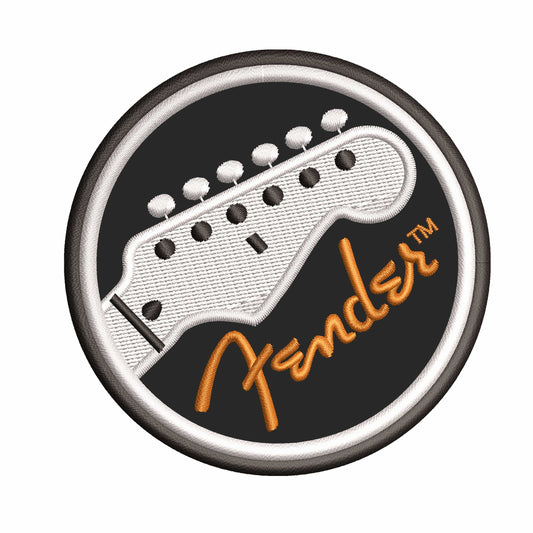 Guitar Headstock - Embroidered Patch - Iron/Sew-on - 8cm
