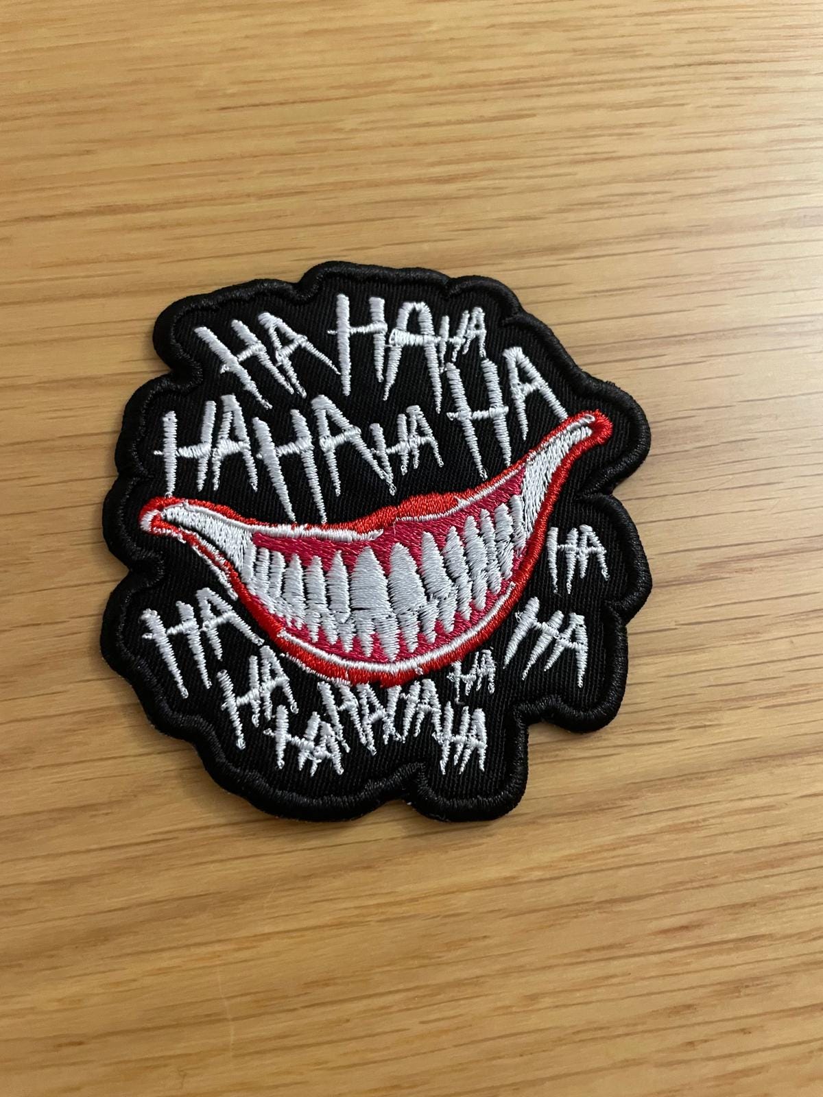 Joker Smile - Embroidered Patch - Iron/Sew on - 85mm